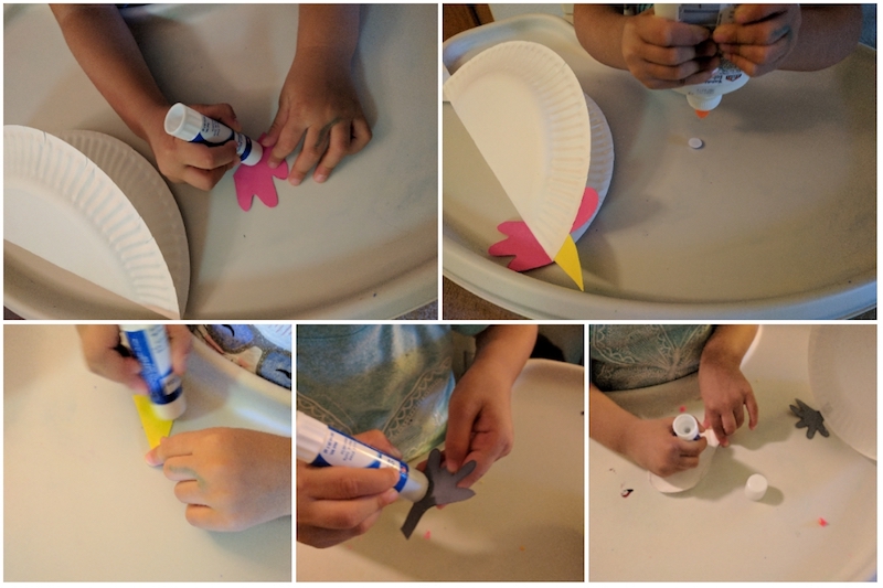 Hand Tracing Chicken Paper Plate Craft