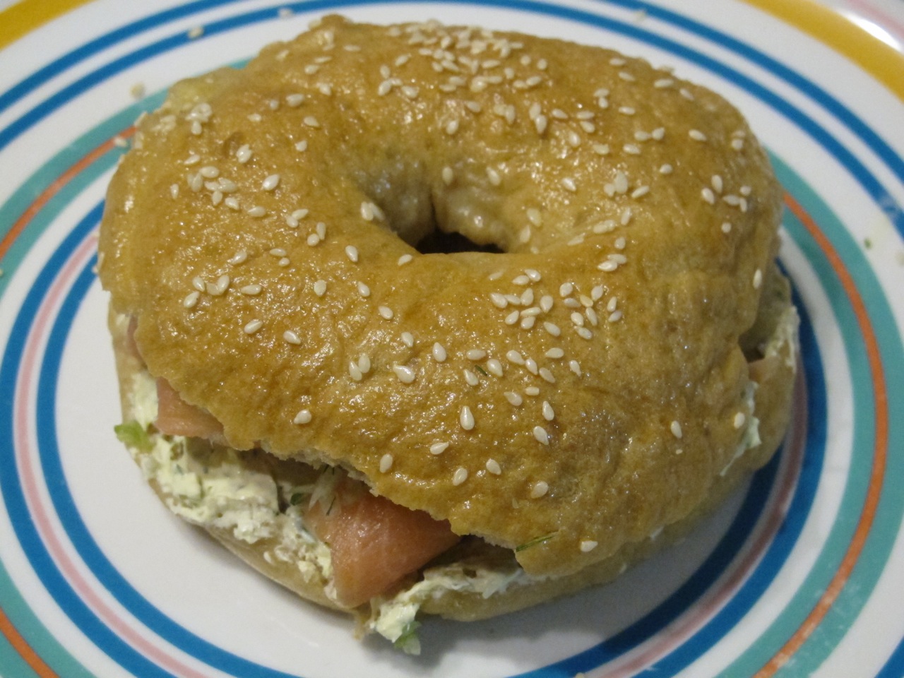 muppys Homemade Bagels with Smoked Salmon and LemonHerb Schmear