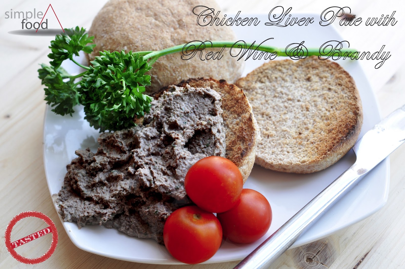 Simple Food Chicken Liver Pate with Red Wine and Brandy