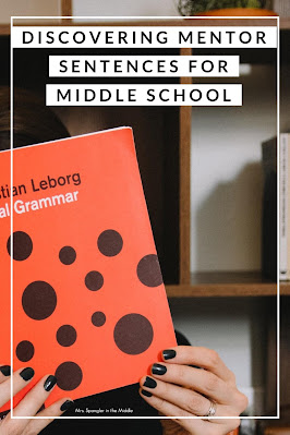 If you think mentor sentences are just for elementary, read this post to find out how they can be used with middle school students to review grammar, writing conventions and even reading skills all in the time it takes you to do attendance!