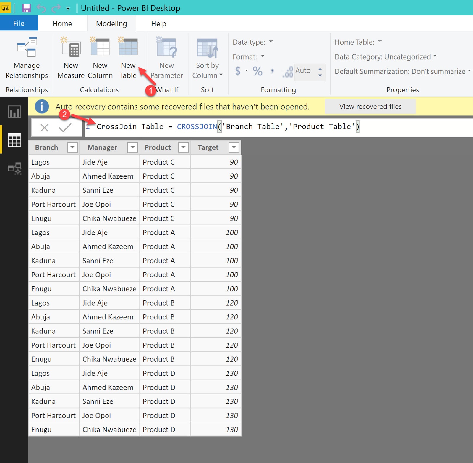 Power BI DAX 1 The Magic of CROSSJOIN Limited