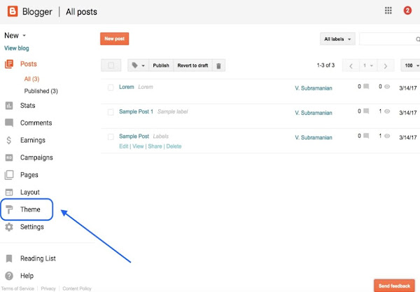 Cách cài đặt mẫu Blogspot/Blogger