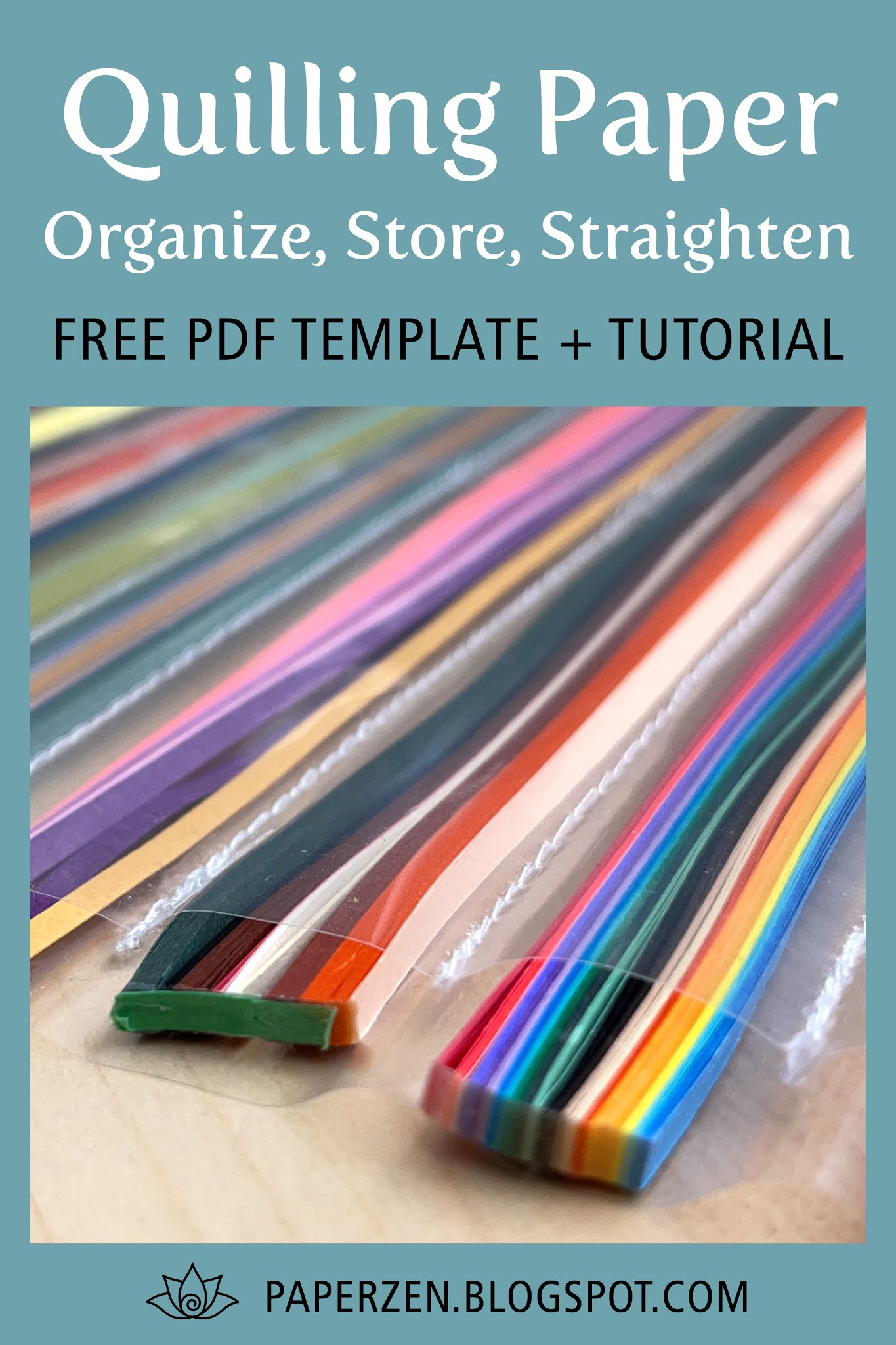 Quilling Paper Strips - Organize and Store 18-24 inch length with Easy  Pattern 