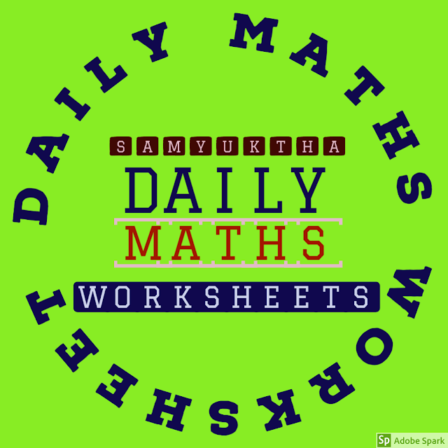 DAILY MATHS WORKSHEET 185