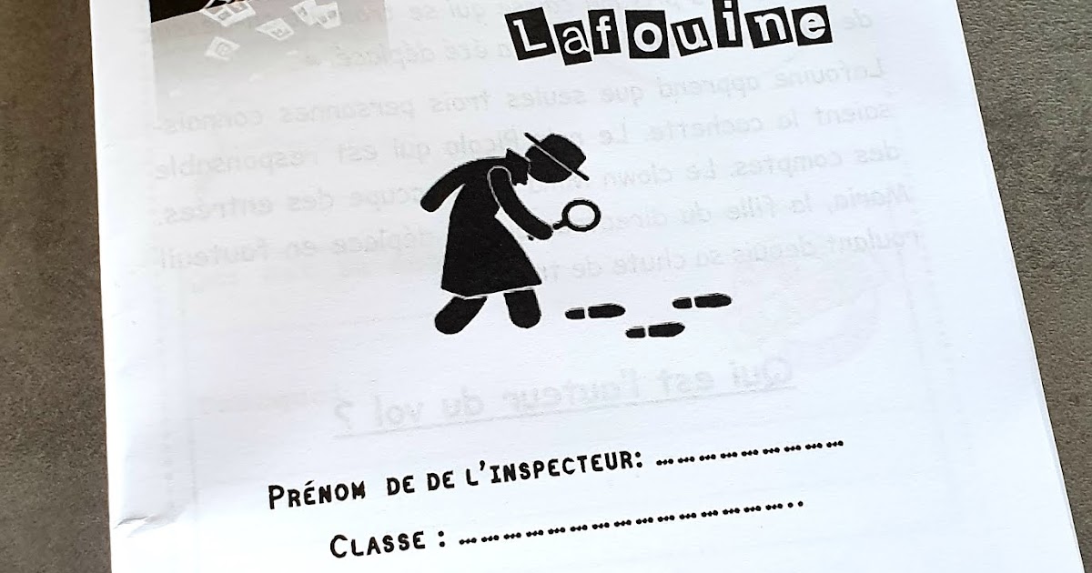Les Enquêtes De L'inspecteur Lafouine Ce1 Pdf
