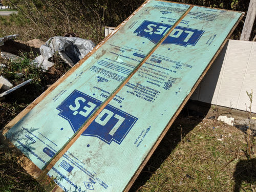 foam insulation backing on plywood