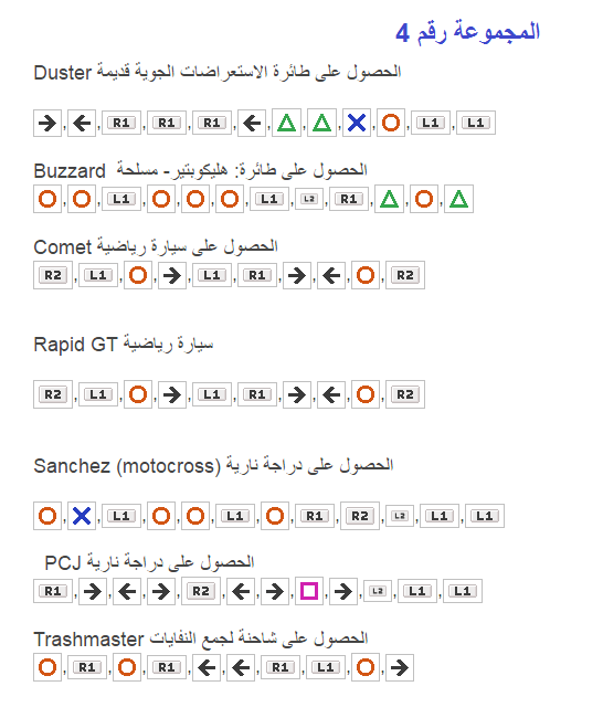 شاص كلمات سر جراند 5 سوني 3 سيارات سعوديه