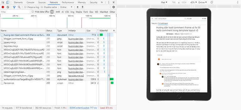 Một số phương pháp hay tối ưu pagespeed cho trang bài viết Blogger load data on page scroll