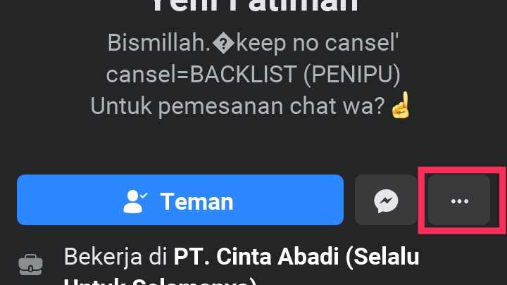 cara menghilangkan tombol report di fb