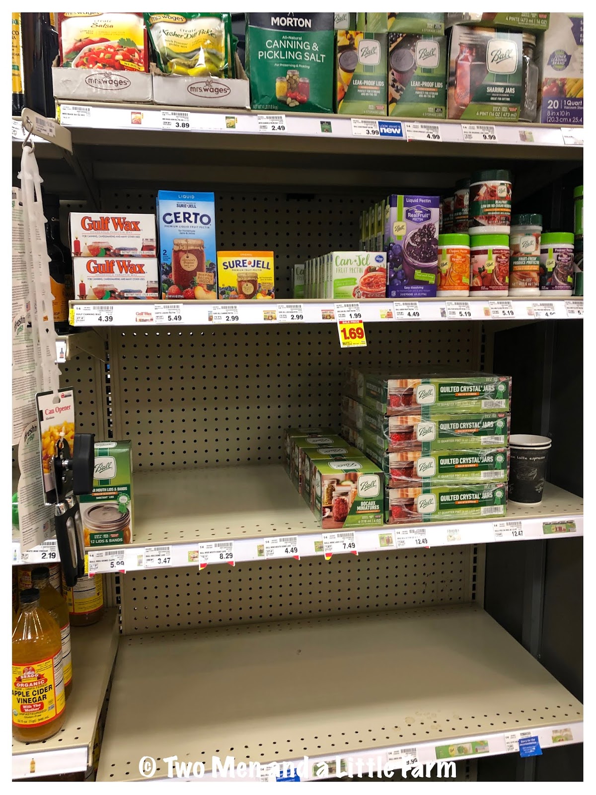 Two Men and a Little Farm RETAIL CANNING SUPPLIES RUNNING LOW