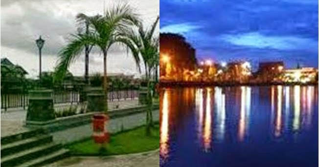 Taman Siring Sungai Martapura di Banjarmasin Kalimantan ...