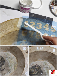 stencil con pasta de modelar