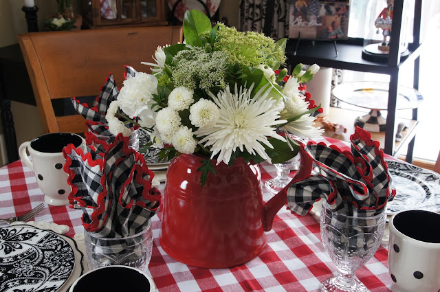 Home and Gardening With Liz: Cheerful and Bright, Red and White (T)