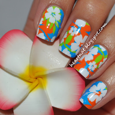 heartnat: Jamberry Nail Shields--Aloha Flower