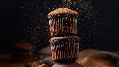 Background images for Muffins, Chocolate, Powder, Dessert