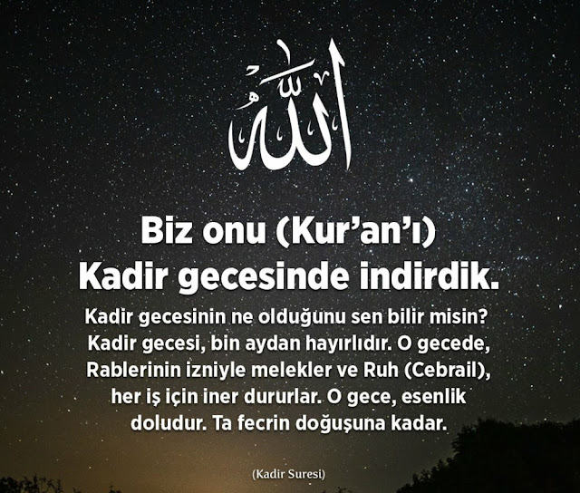 Kadir Gecesi kutlama mesajları, Kadir Gecesi duası.. Kadir Gecesi kutlama mesajları, Kadir Gecesi duası..