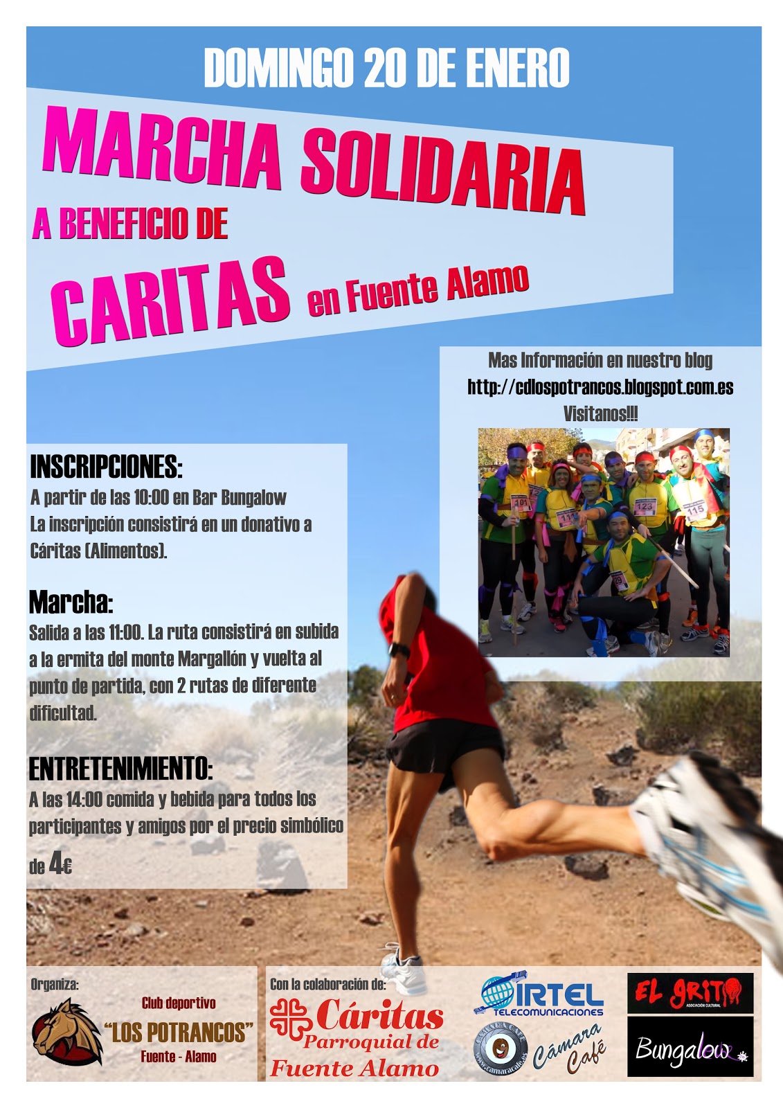 CROSS MINERO 20 de enero marcha solidaria en Fuente Álamo