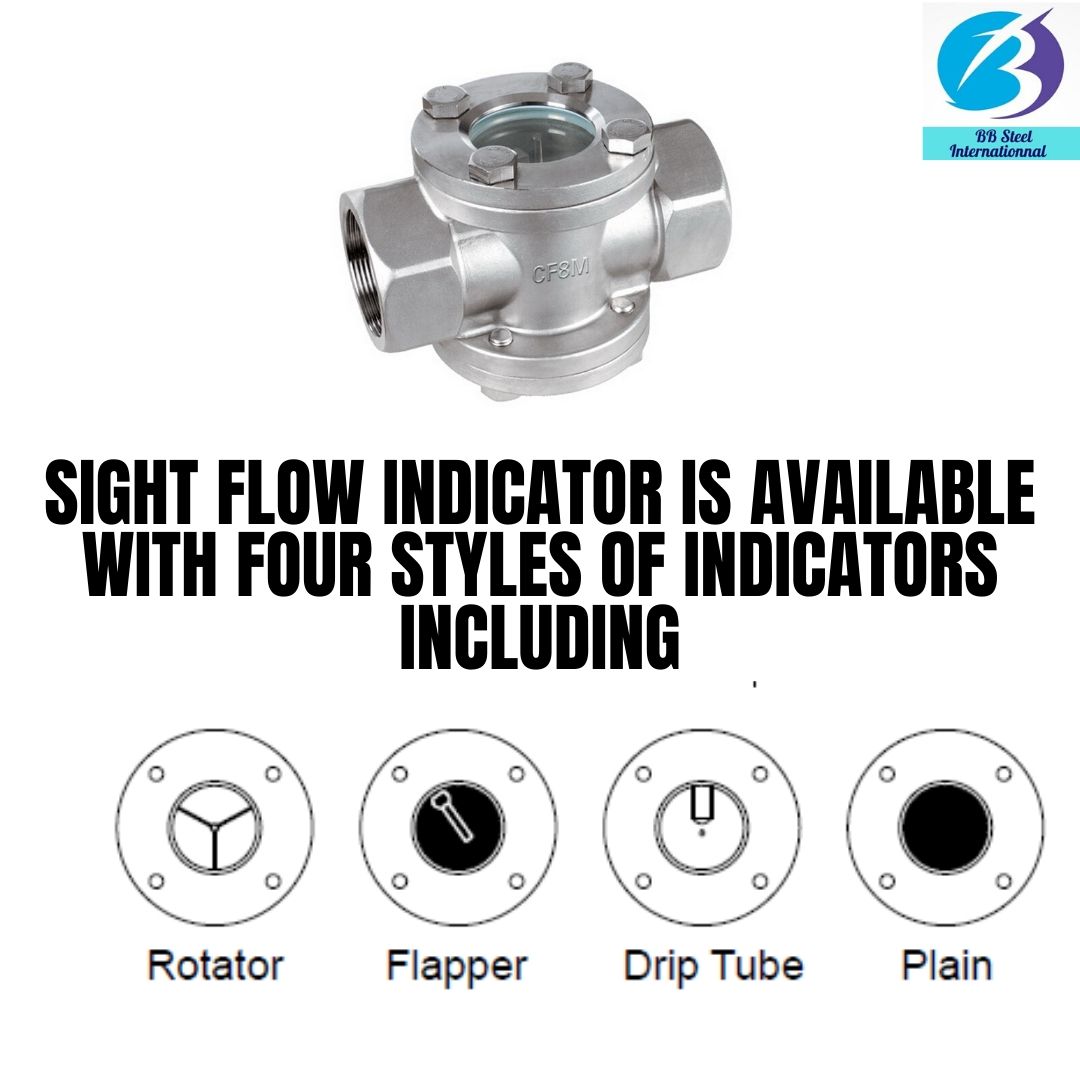 Double Window Sight Glass Flow Indicator type Threaded (threaded sight