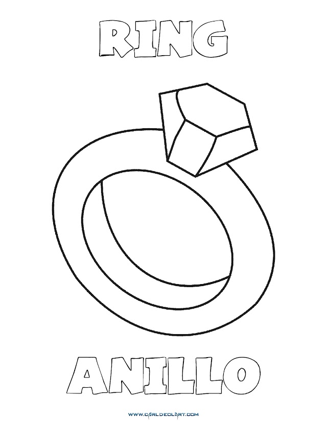 Dibujos Inglés - Español con A: Anillo - Ring