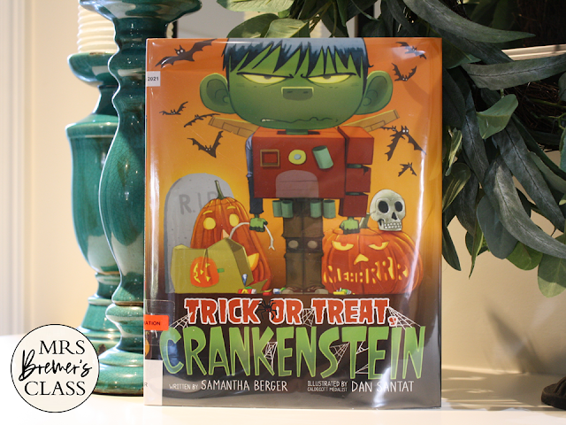 Trick or Treat Crankenstein book activities unit with companion activities, class book, & craftivity for Kindergarten & First Grade