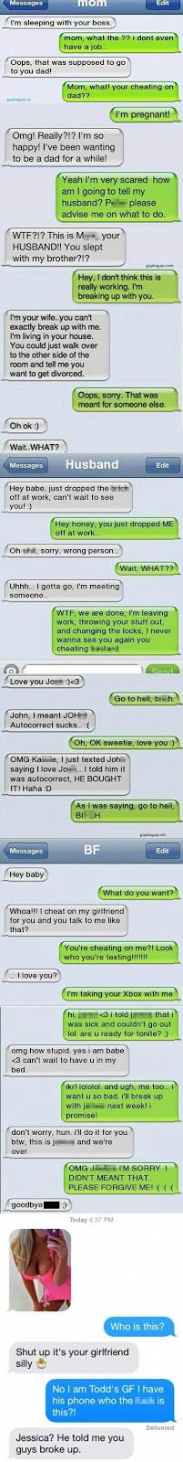 #LOL: Top 8 Hilarious Text Messages By Cheaters ft. Wrong Person