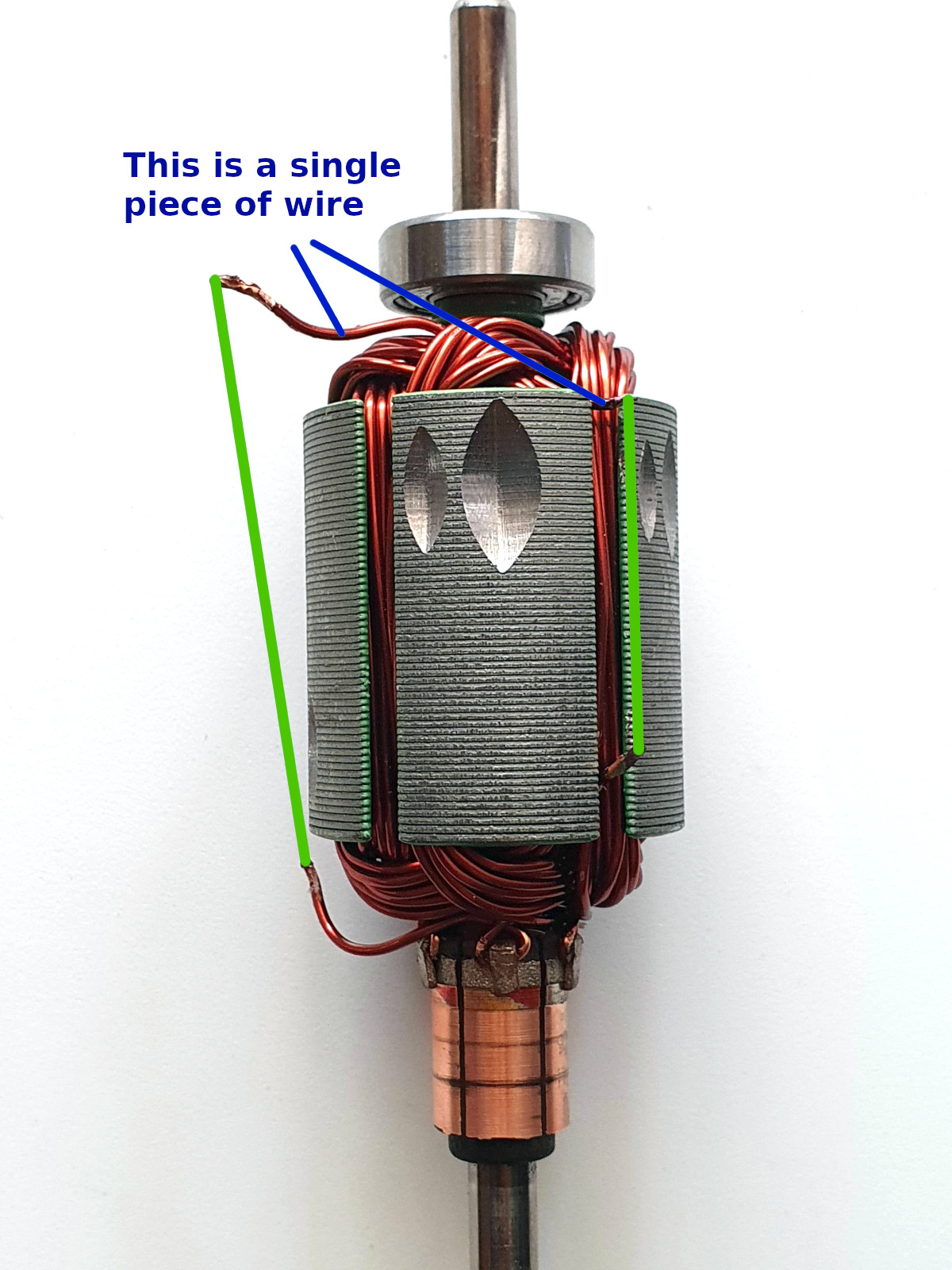 Fixing a broken rotor coil of 775 motor · One Transistor