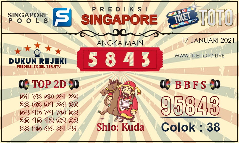 Prediksi Togel SINGAPORE TIKETTOTO 16 JANUARI 2021