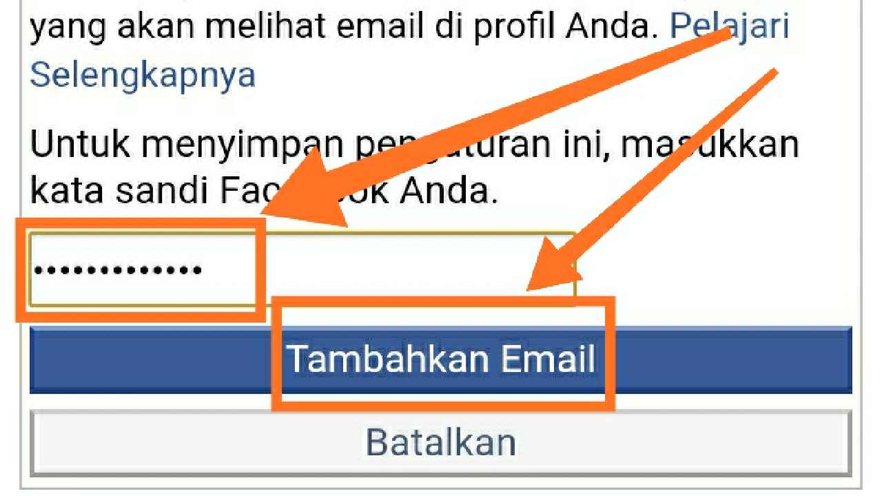 Cara Mengganti email Facebook dengan nomor HP