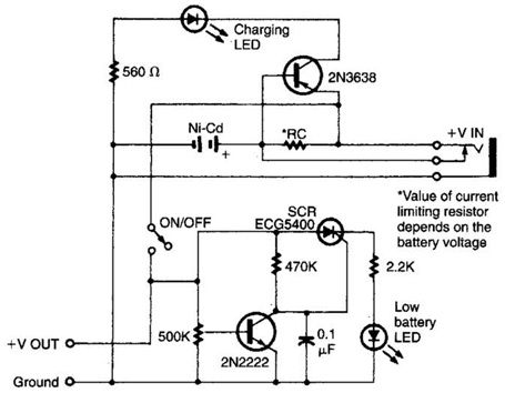 Simple Intelligent Battery-Charging Circuit Diagram | Schematics World