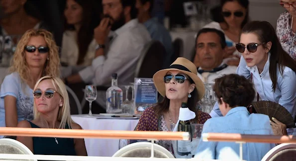 Princess Caroline of Hanover and Prince Albert II of Monaco and Charlotte Casiraghi 