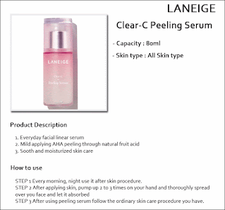 LANEIGE CLEAR C PEELING SERUM HOW TO USE