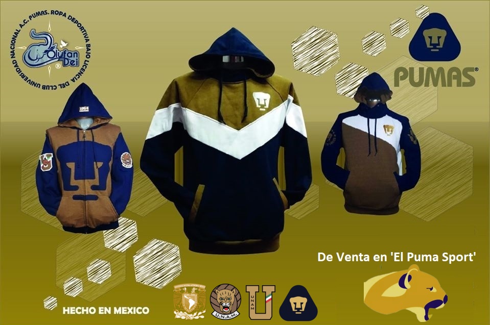 noche farmacéutico Exactitud El Puma Sport, Bajo Licencia de la UNAM y PUMAS ®: Sudaderas Pumas y UNAM