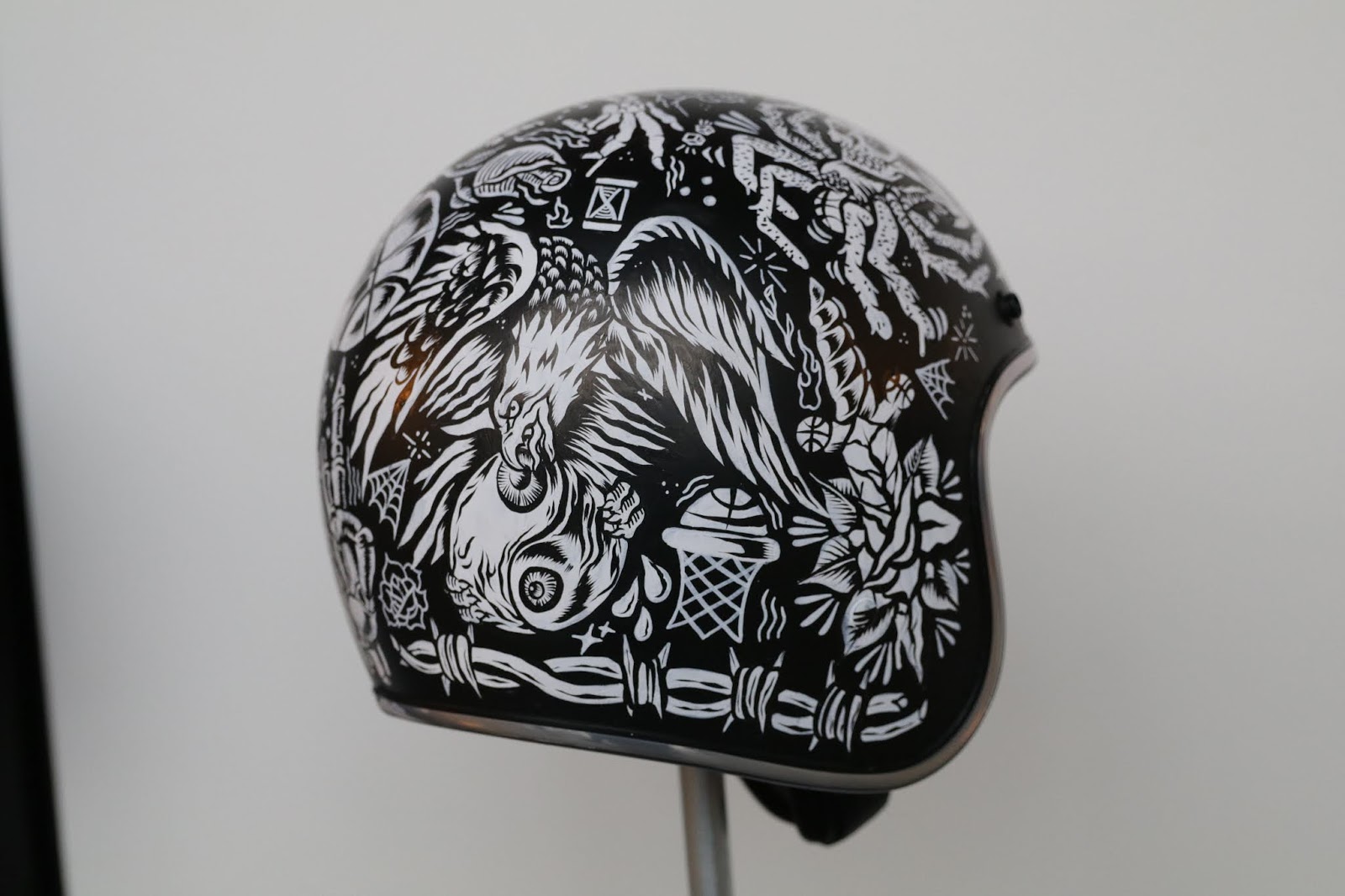 OldMotoDude Custom Helmets at the 2020 One Motorcycle Show Portland