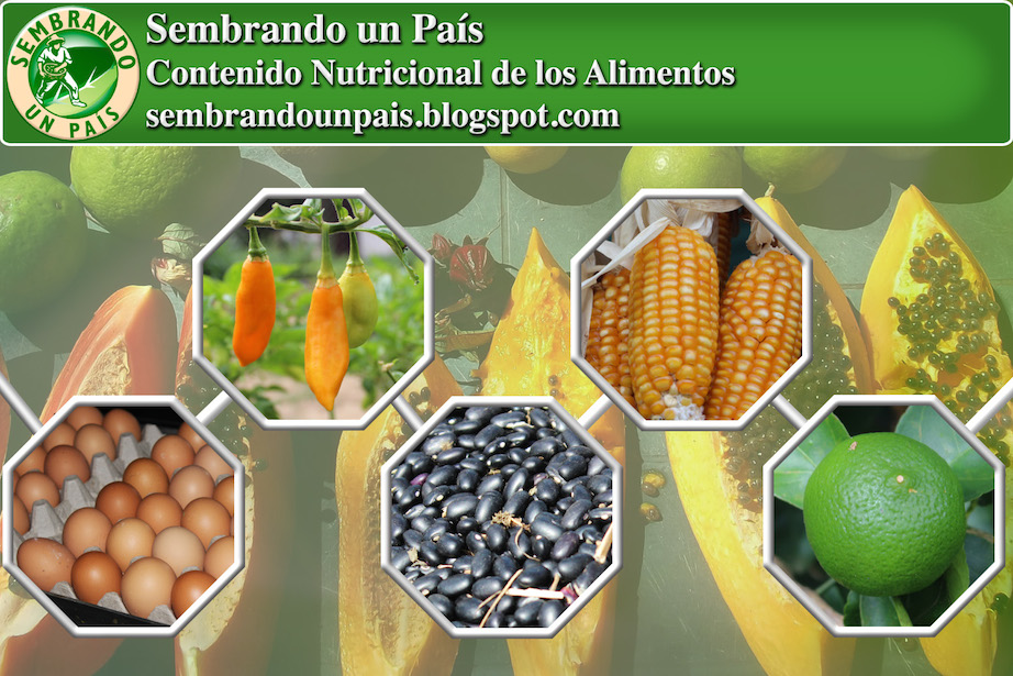 información nutricional de los alimentos