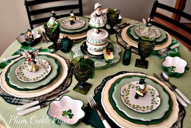 St Patrick's Day tablescape