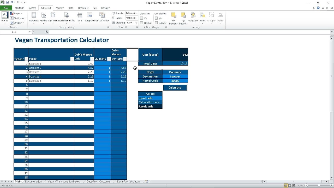 Freight Calculator Software Excel Invoice Template
