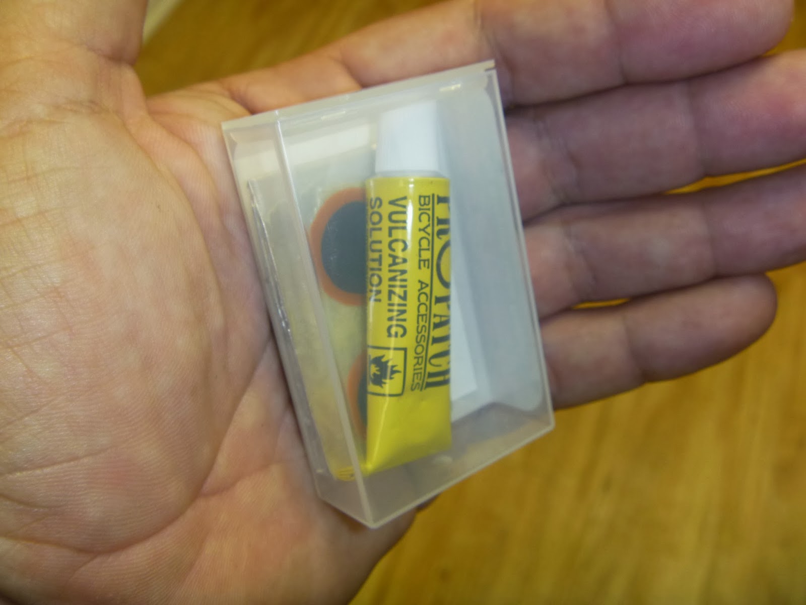 bicycle patch and solution