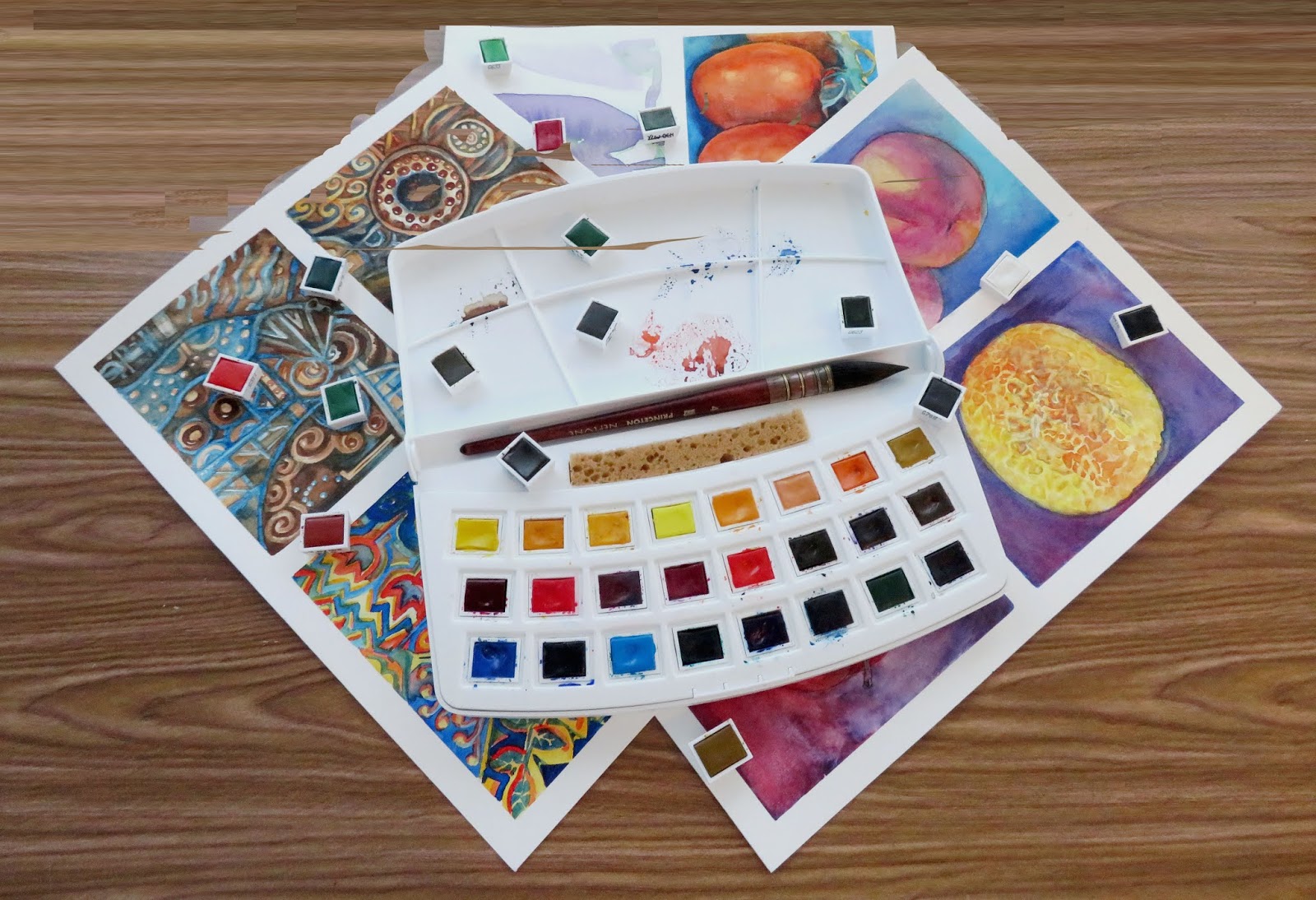 Giveaway & Review - Van Gogh Watercolor Half Pans #RoyalTalens  #WorldWatercolorMonth #Hahnmühle_USA #VanGoghWatercolor