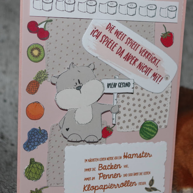 [DIY] Die Welt spielt verrückt!  Hamster-Grußkarte für Corona-Zeiten