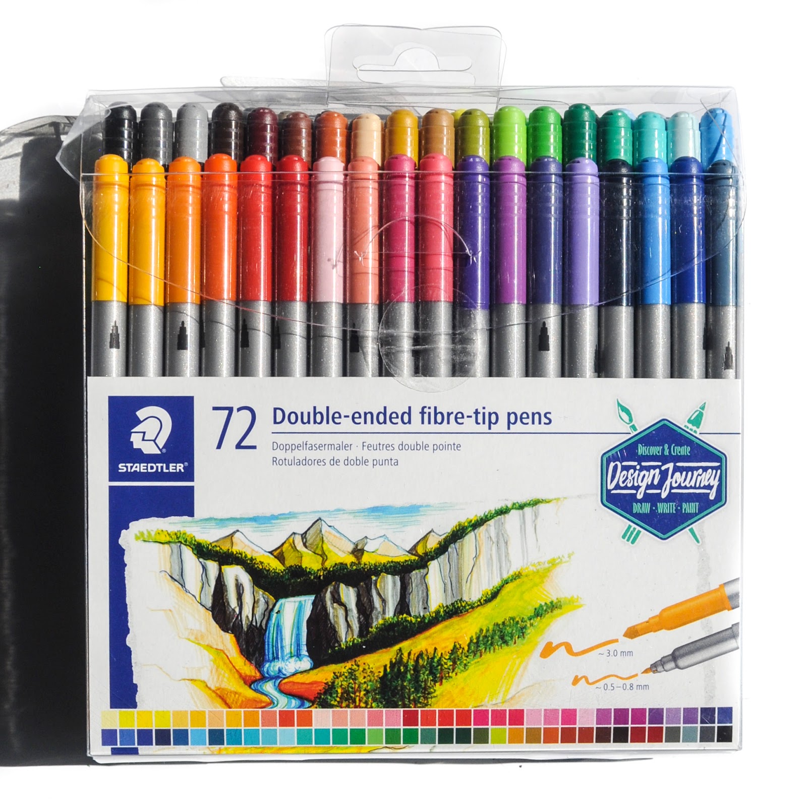 72 Staedtler Double-ended fibre-tip pens