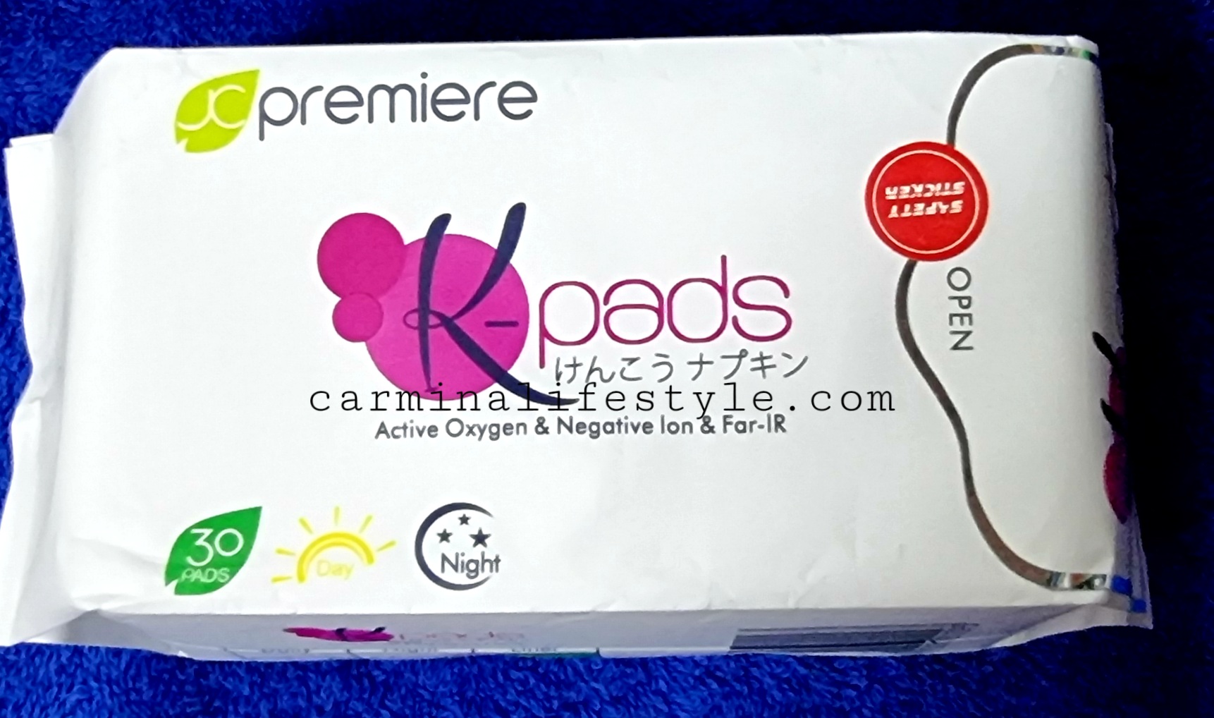 Premiere K Pads Active Oxygen & Negative Ion & FarIR Pantyliners