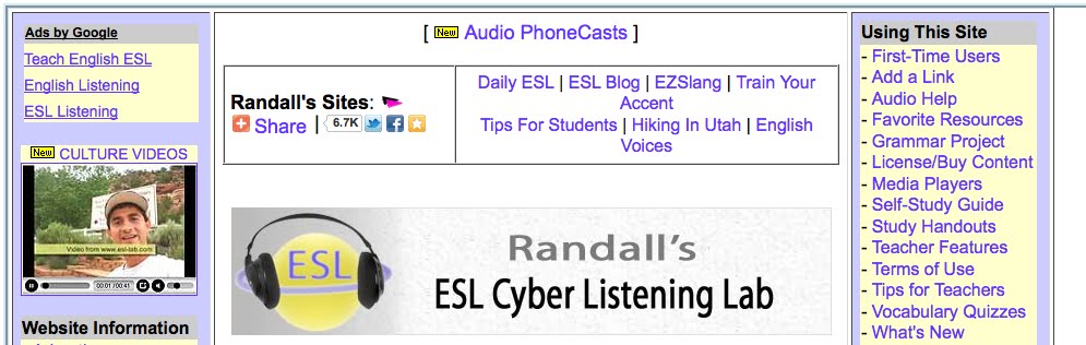Randall's Esl Cyber Listening Lab For English Students