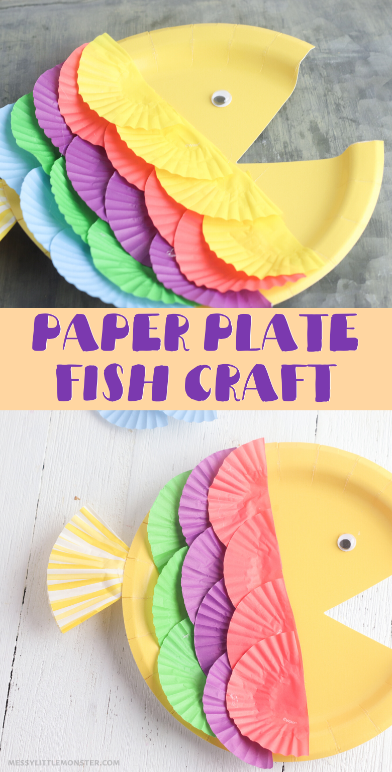 Rainbow Fish Paper Plate Craft Messy Little Monster