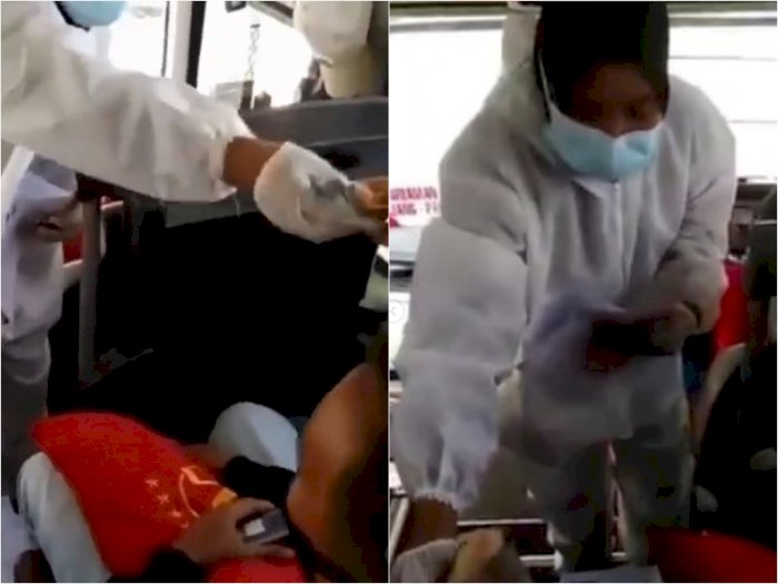 Ternyata Ini Fakta Sebenarnya Soal Viral Video Wanita Mengenakan APD Jual Bebas Surat Antigen di Dalam Bus