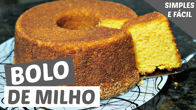 Bolo de milho simples e fácil- Festa Junina Bolo de milho simples e fácil- Festa Junina