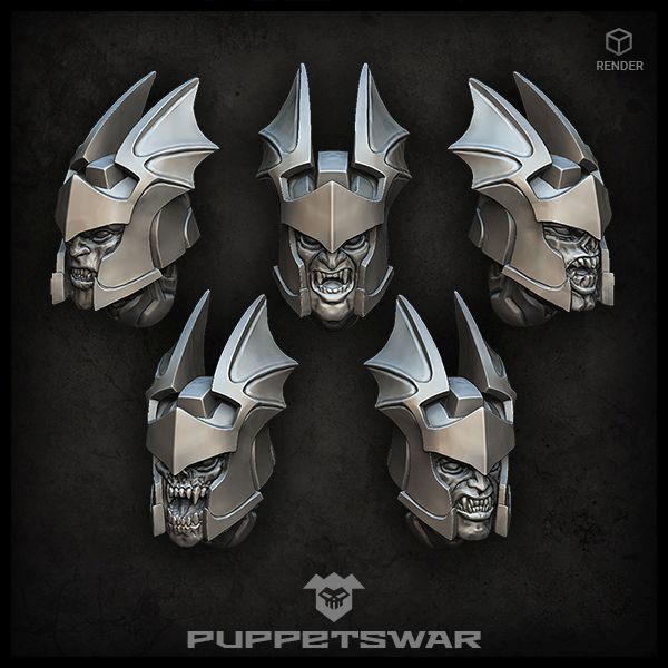Wargame News and Terrain Puppetswar New Helmeted Vampire Heads Release