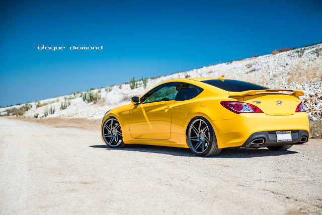 2011 Hyundai Genesis 3.8 Track with 20 BD-1's Matte Graphite - Blaque Diamond Wheels