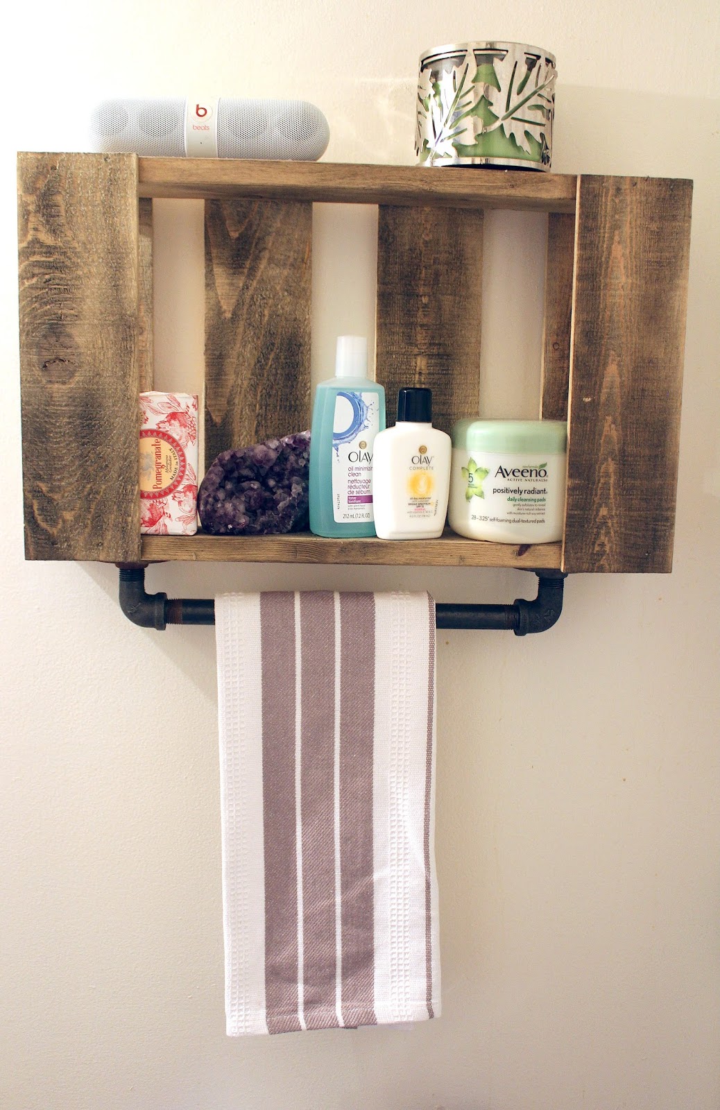 DIY Apartment Towel Rack