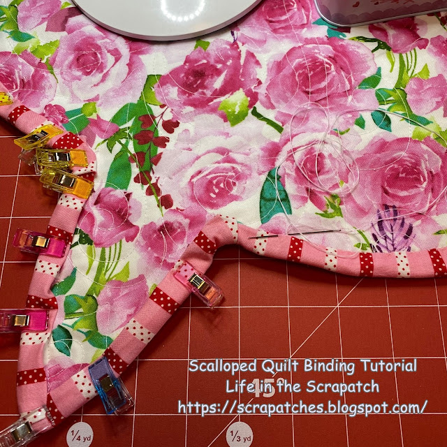 Life in the Scrapatch Scalloped Quilt Binding Tutorial