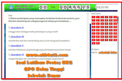 Soal Latihan Pretes Ukg Gpo Kelas Tinggi Sekolah Dasar